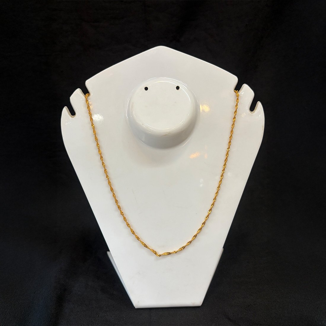 Silver Evil Eye Blue Bead Minimal Anklet