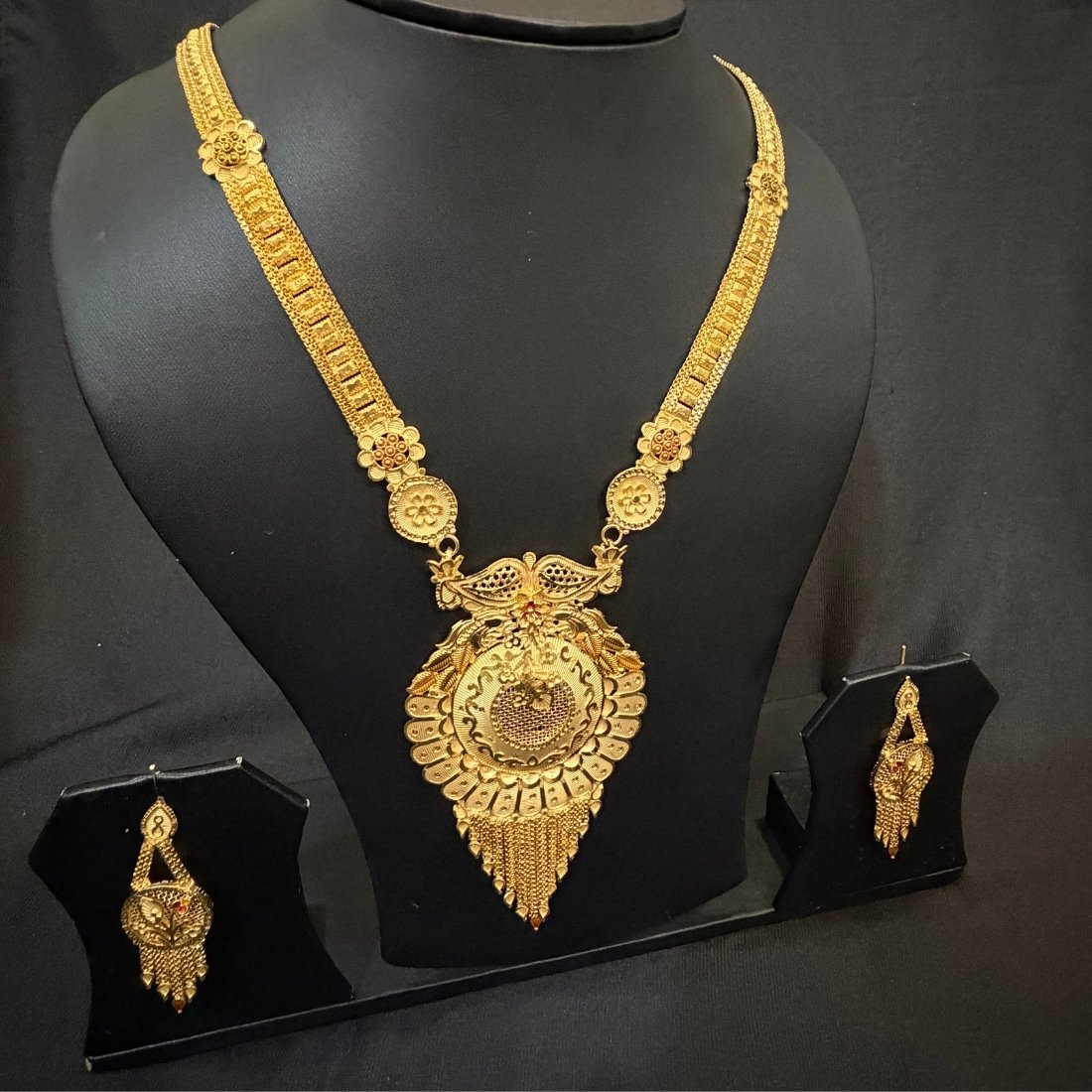 Pink Buds Evil Eye Silver Anklet