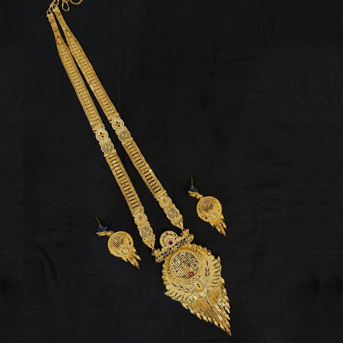 Pink Buds Evil Eye Silver Anklet