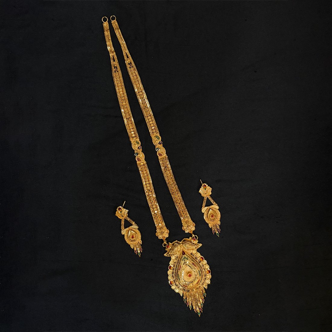 Pink Buds Evil Eye Silver Anklet