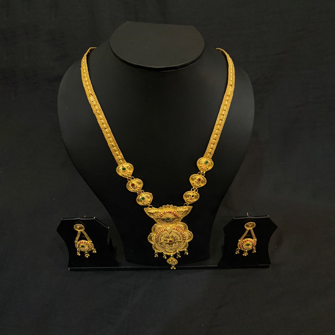 Pink Buds Evil Eye Silver Anklet