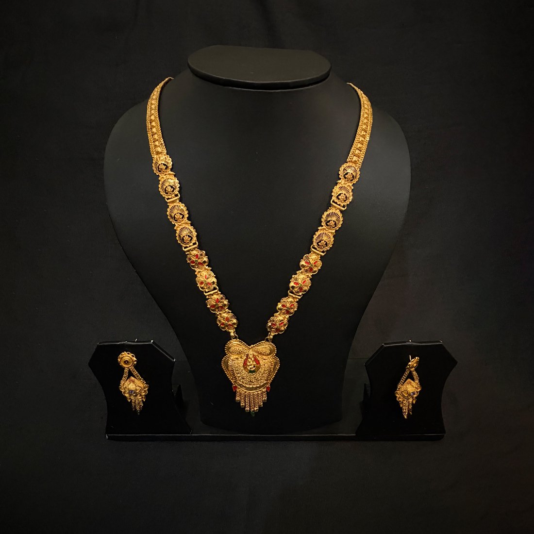 Pink Buds Evil Eye Silver Anklet