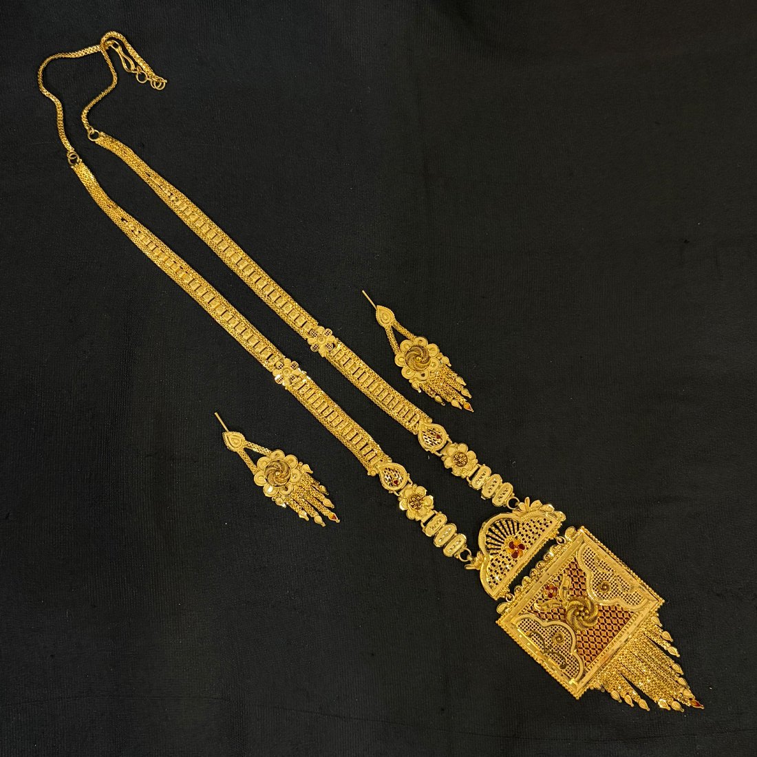 Pink Buds Evil Eye Silver Anklet