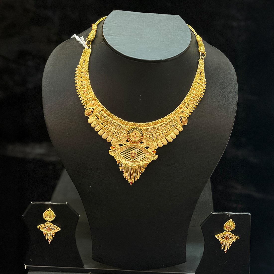 Pink Buds Evil Eye Silver Anklet